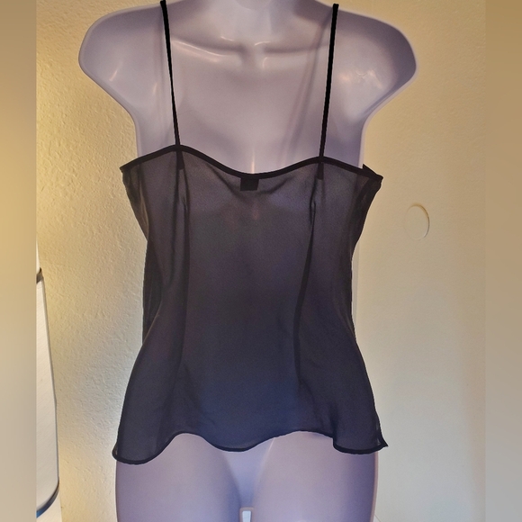 Black See-through Spaghetti Straps Top - Picture 3 of 9